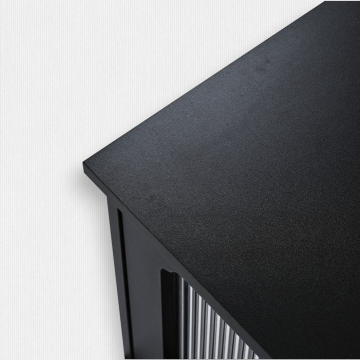 Black tv unit crafted with high-quality mdf