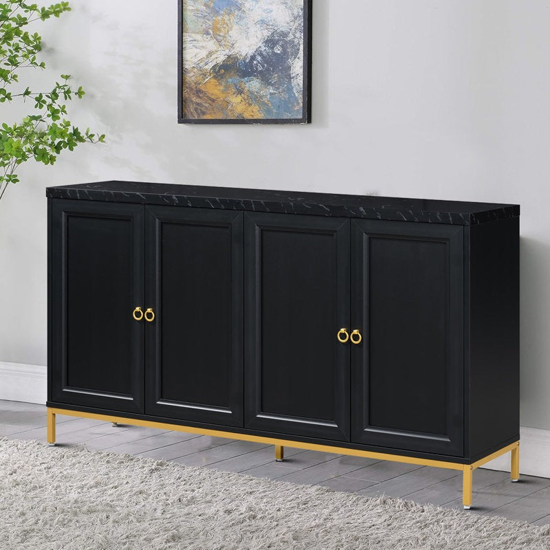 Luxury black sideboard for dining room, living room and entry way