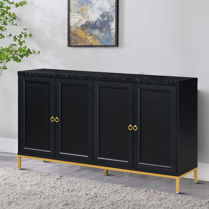 Luxury black sideboard for dining room, living room and entry way
