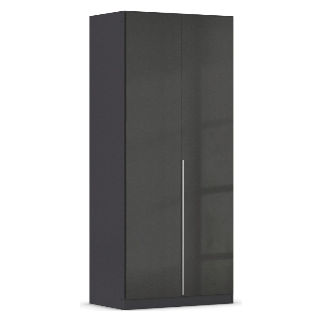 black gloss wardrobe in white background