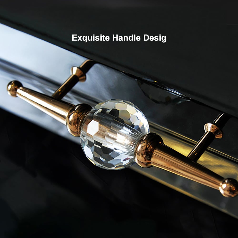 Stylish handle design of black coffee table