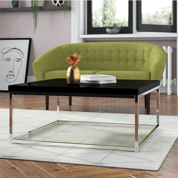 black pu paint table with stainless steel framework