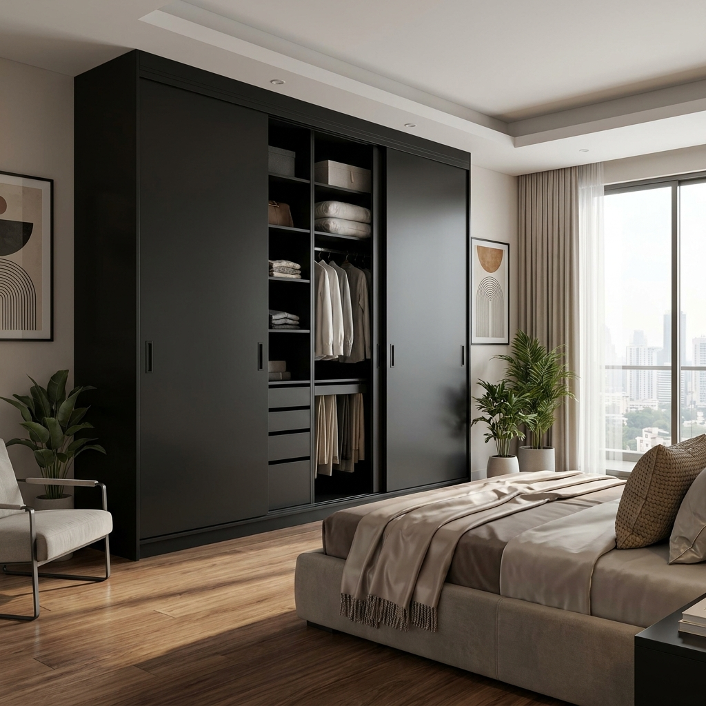 Modular wardrobe designed for luxury apartments in noida