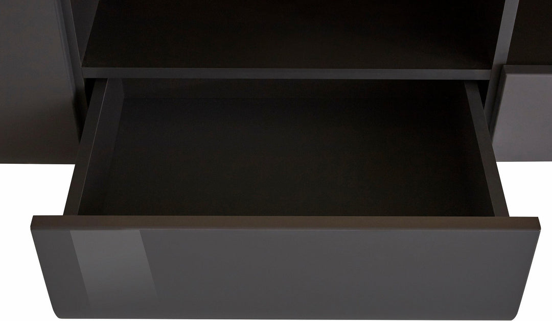 black drawer of tv unit with storage