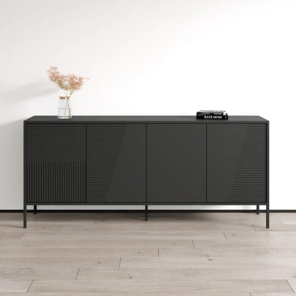 Stylish sideboard in black finish
