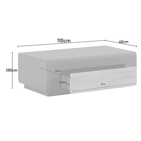 dimension of modern coffee table