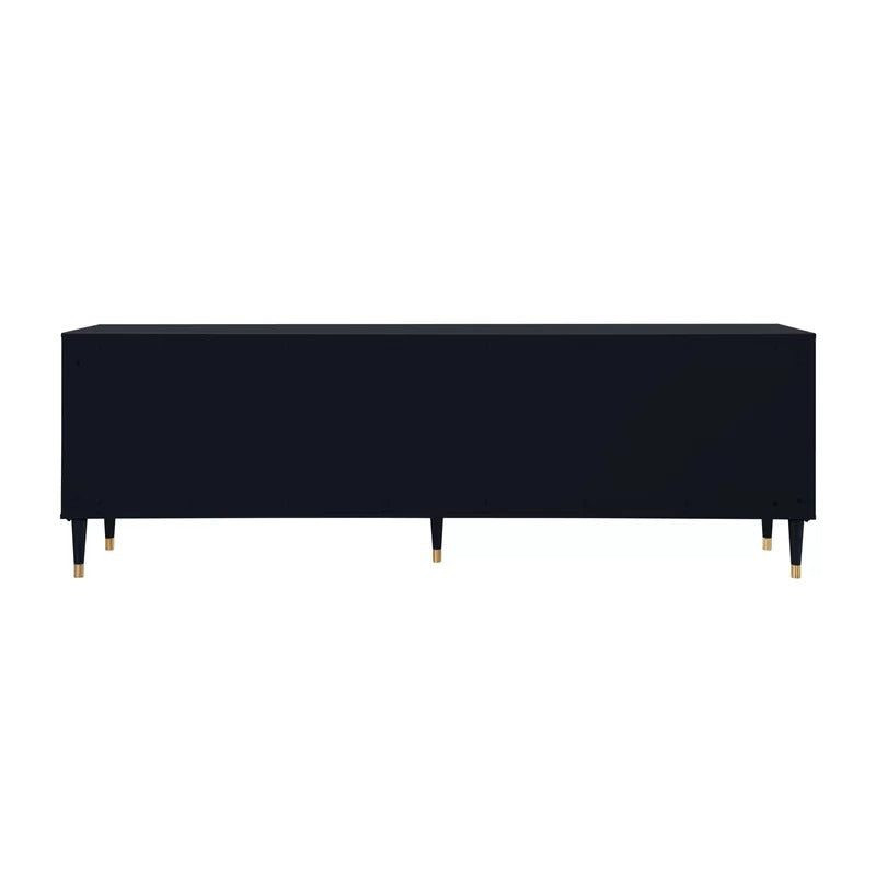 back view of black sideboard