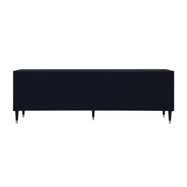 back view of black sideboard