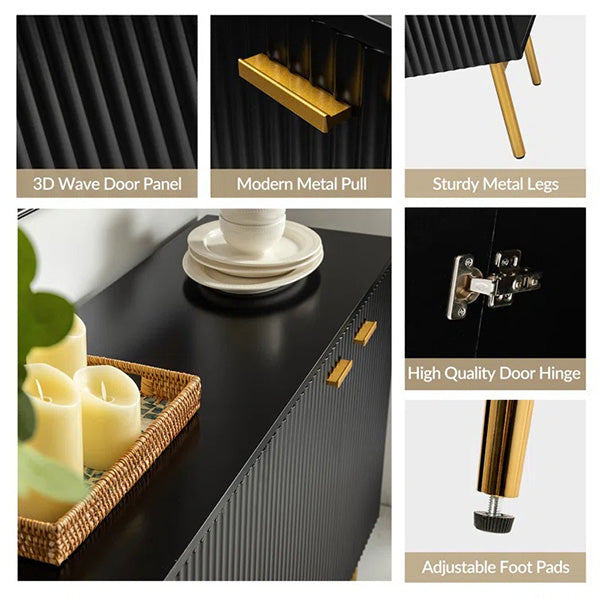 Stylish and premium black sideboard