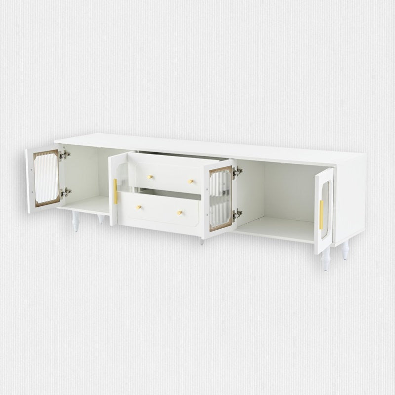 White tv unit with storage 