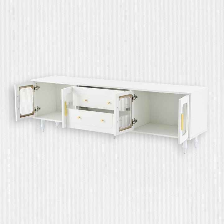 White tv unit with storage 