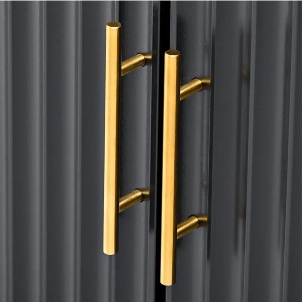 black sideboard with premium golden handles