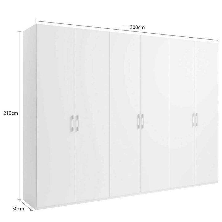 dimension of modular 6-door wardrobe