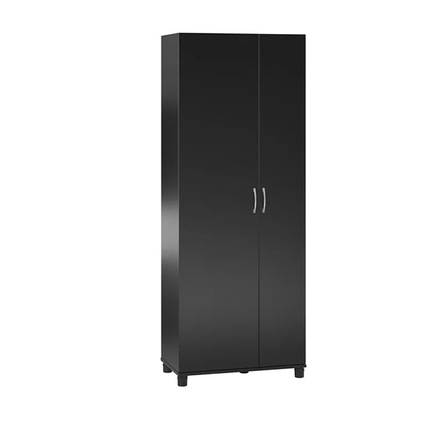 Black 2-door wardrobe design for bedroom