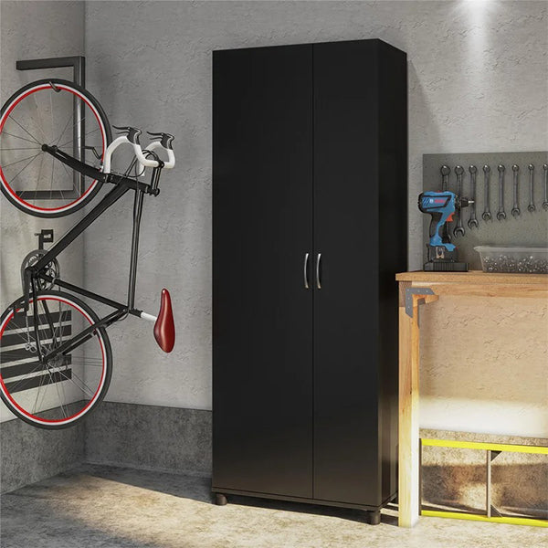 Stylish black wardrobe for small homes