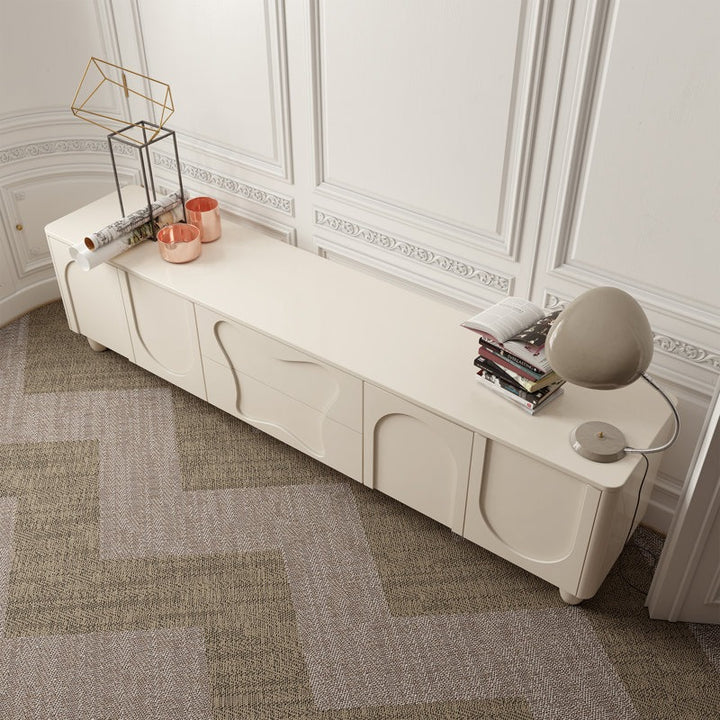 Modern white TV stand crafted from premium MDF