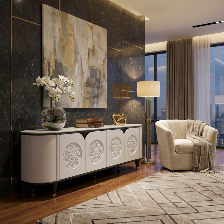 Meta Sideboard & Cabinet | White & Black