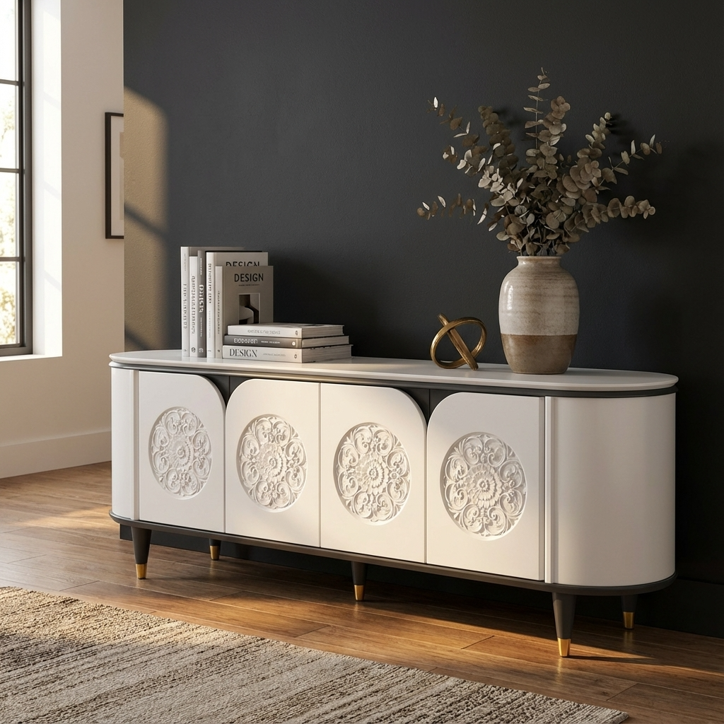 Meta Sideboard & Cabinet | White & Black