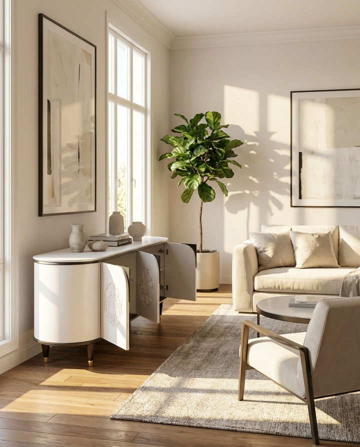 Meta Sideboard & Cabinet | White & Black