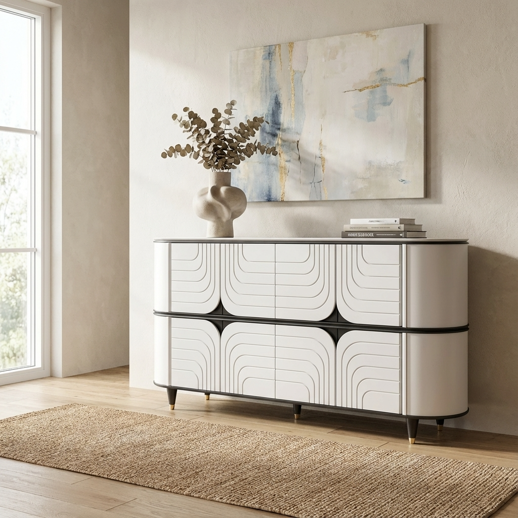 Weta Sideboard & Cabinet | White & Black