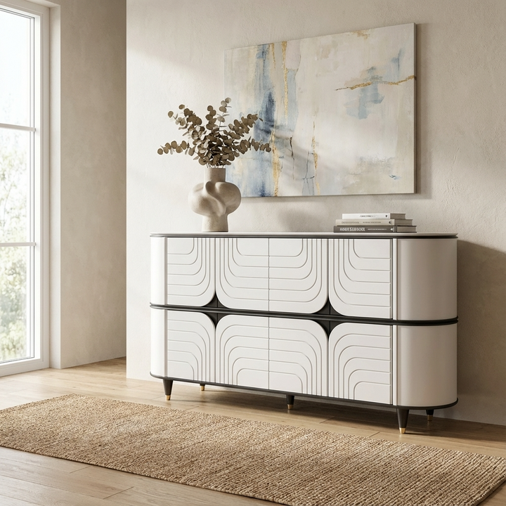 Weta Sideboard & Cabinet | White & Black