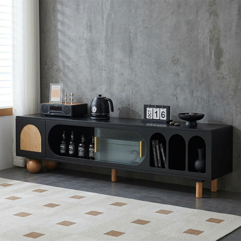 Nova TV Stand | Black | Medium