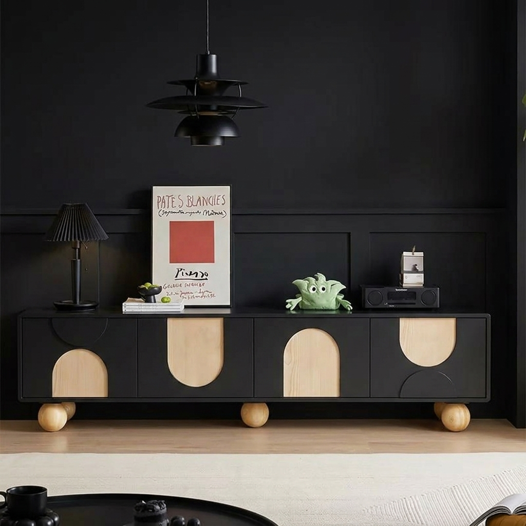 Brunzy TV Stand | Black | Medium