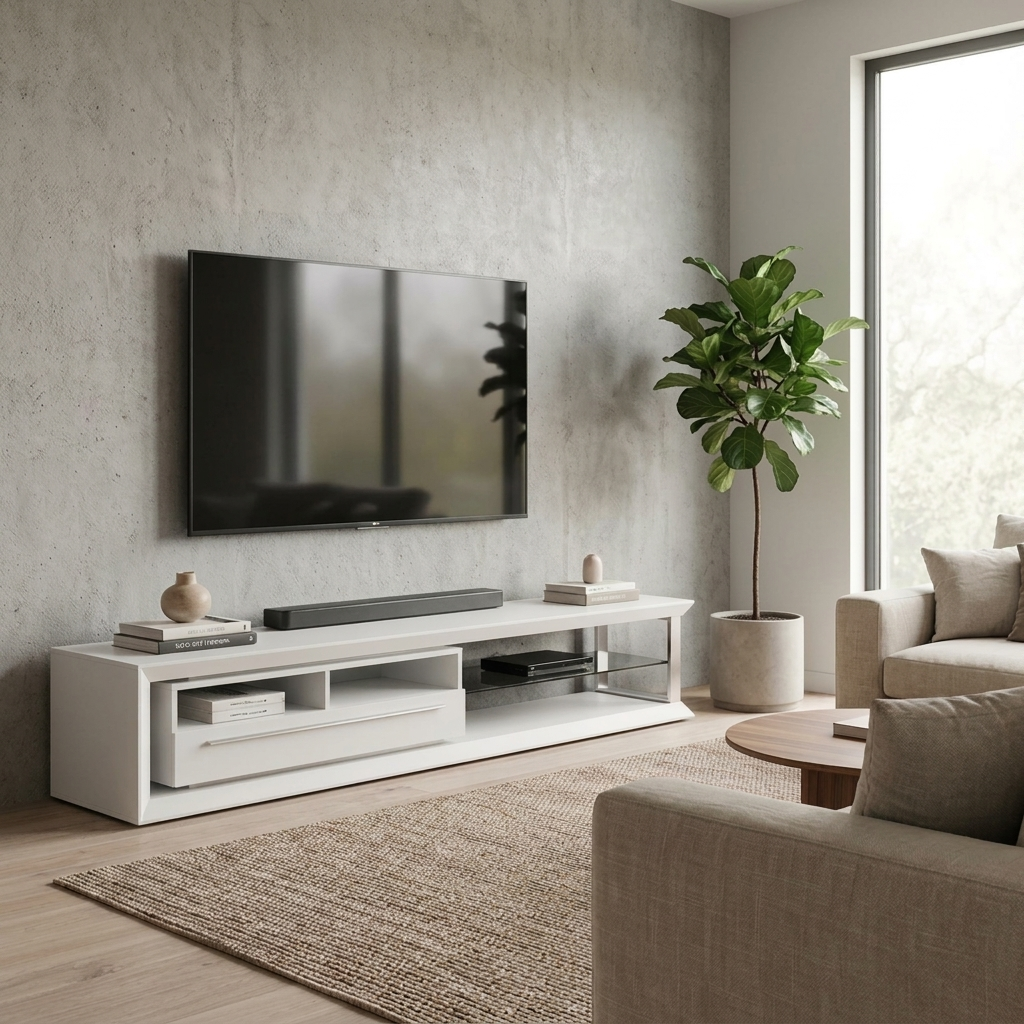 Nicolas TV Stand | Medium | White