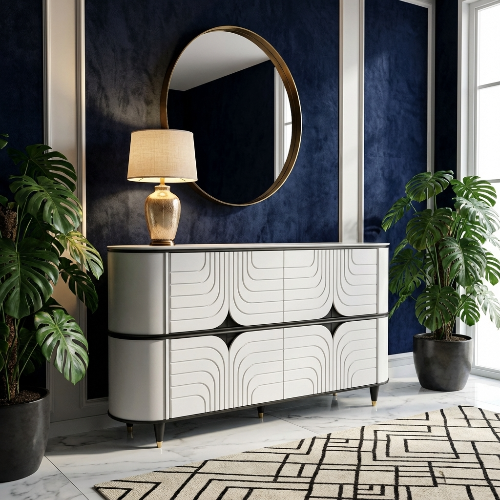 Weta Sideboard & Cabinet | White & Black