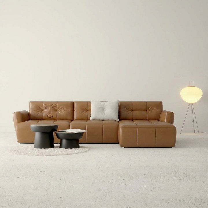 Ego L-Shape Sofa | Tan | Right Facing