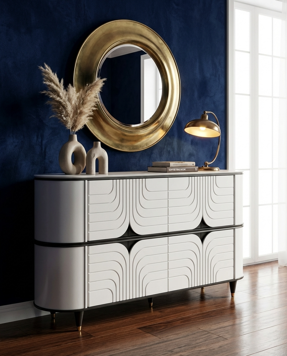 Weta Sideboard & Cabinet | White & Black