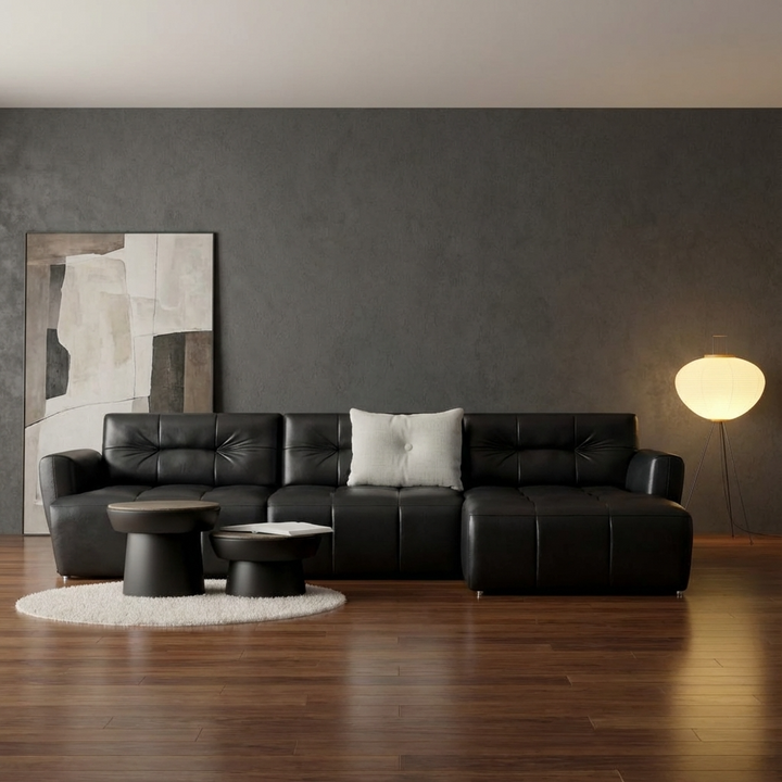 Ego L-Shape Sofa | Black | Right Facing