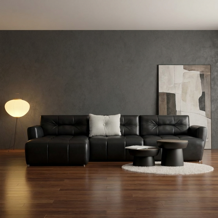 Ego L-Shape Sofa | Black | Left Facing
