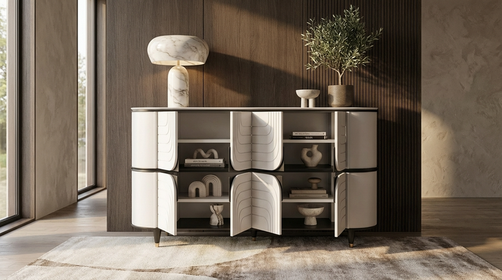Weta Sideboard & Cabinet | White & Black