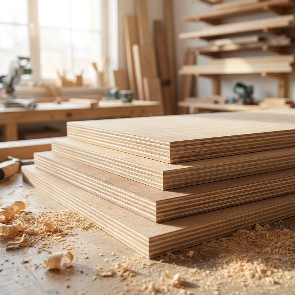 High-quality plyboard used for durable modular wardrobe