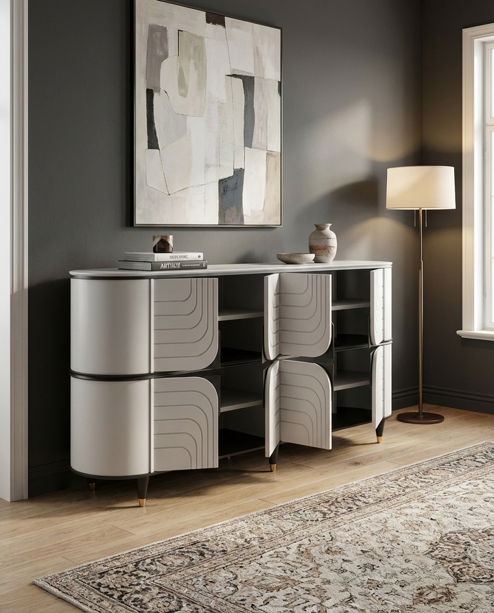 Weta Sideboard & Cabinet | White & Black