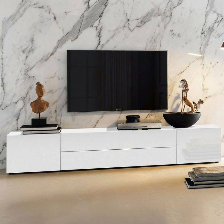 Sisvo TV Stand | White Matte