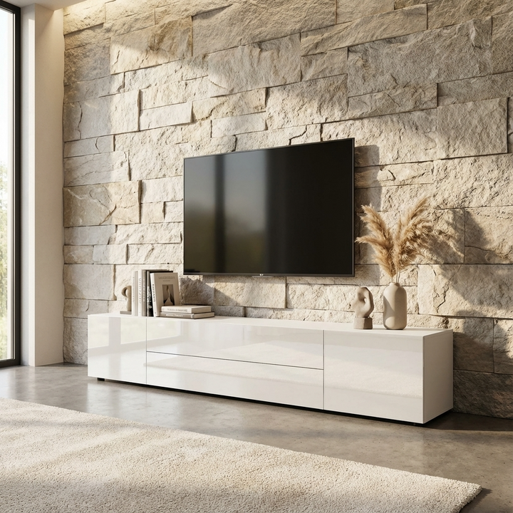 Sisvo TV Stand | White Matte