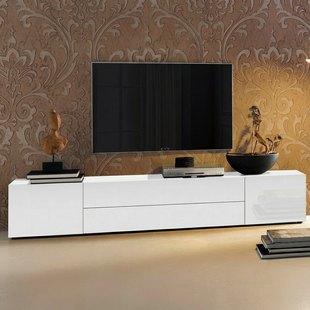 Sisvo TV Stand | White Matte