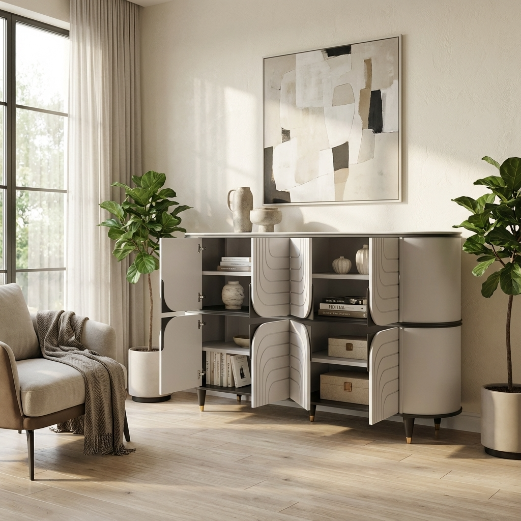 Weta Sideboard & Cabinet | White & Black