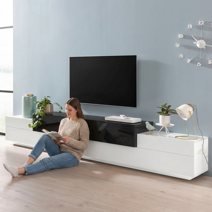 Boat Tv Stand | White & Black