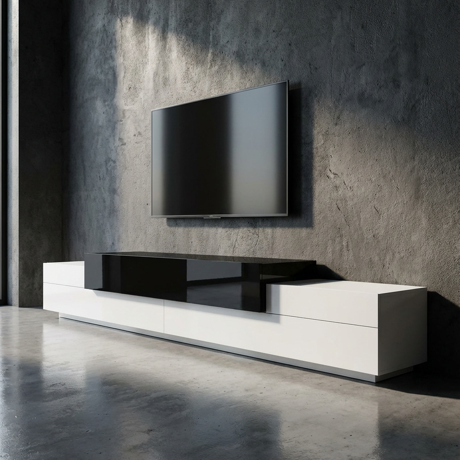 Boat Tv Stand | White & Black