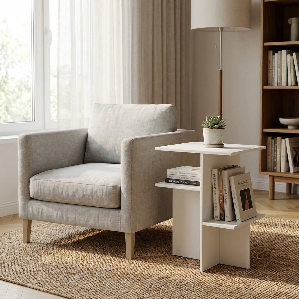 Teto Side Table | White