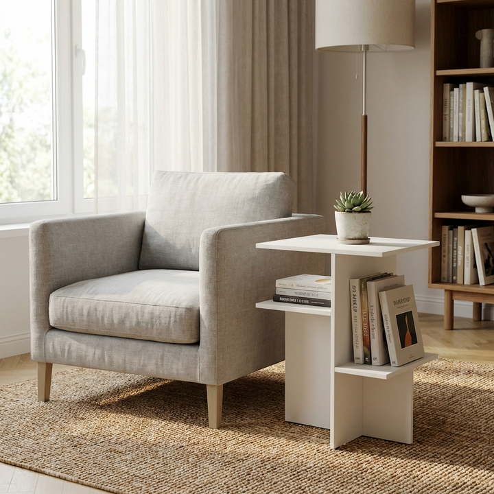 Teto Side Table | White