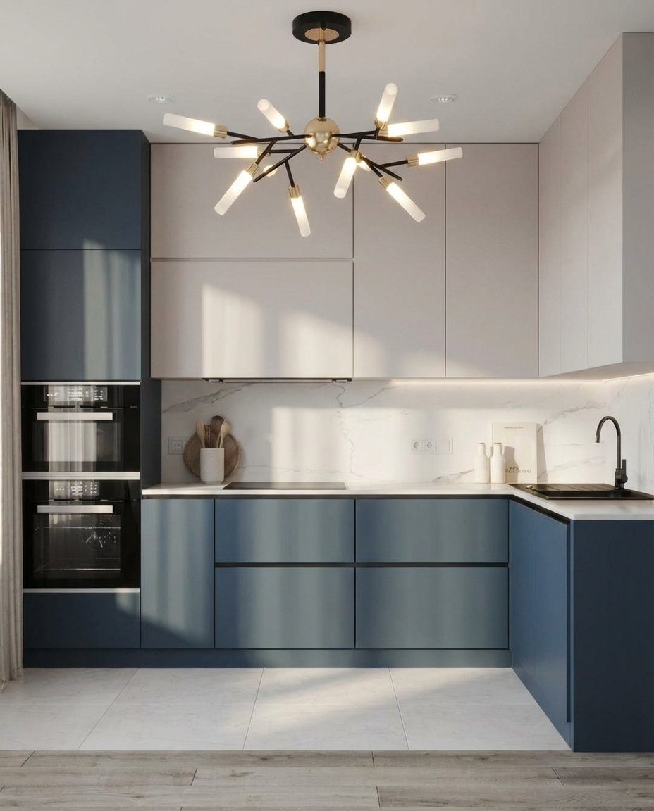 Laminate modular kitchen finish designed for durability and easy daily maintenance