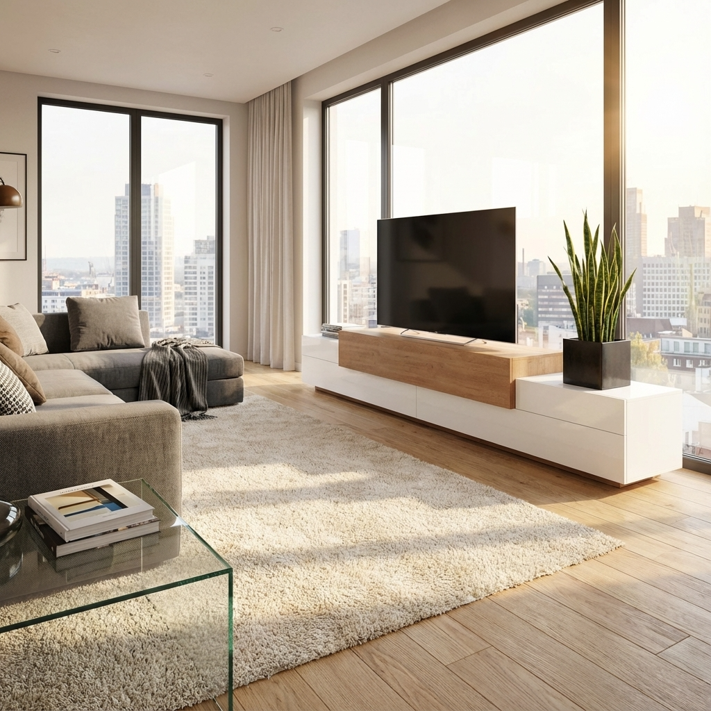 Boat Tv Stand | Beige & White