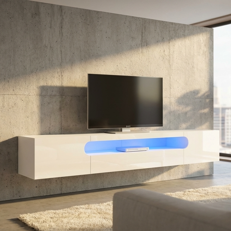 Abstract TV Stand | Medium | White