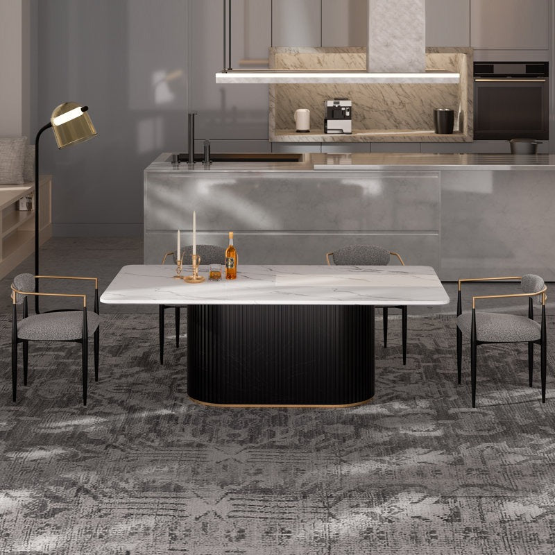 Modern dining chairs with marble top and imported chairs