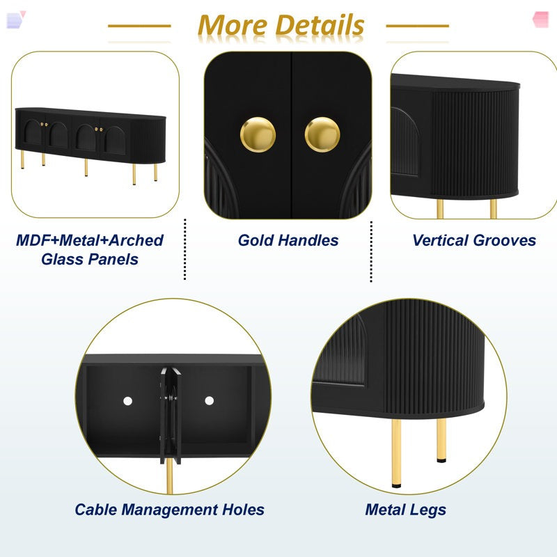 features of black tv stand 