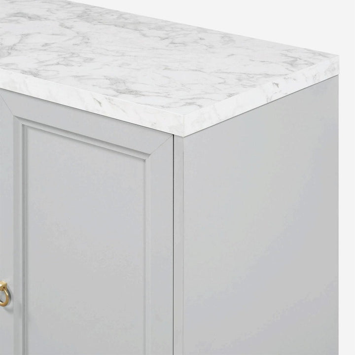 Luxury marble top of stylish console table